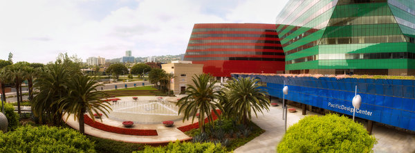 Pacific Design Center as photographed by Andy Romanoff.